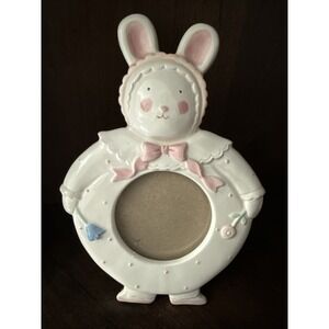 Charpente Charming Bunny Photo Frame - White and Pink 8"x 6" Easter Spring Frame